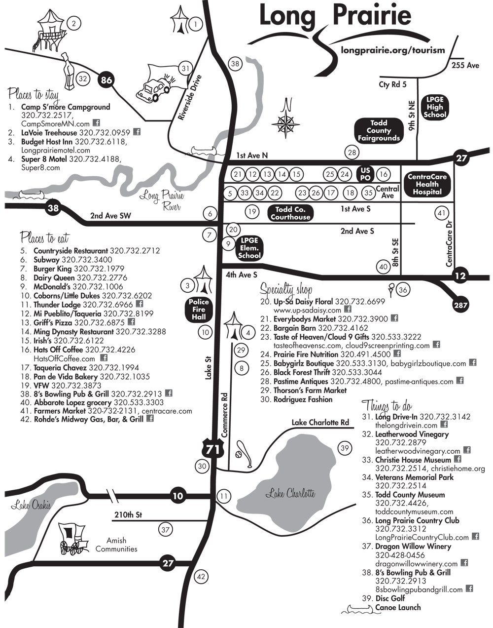 Map of Long Prarie 